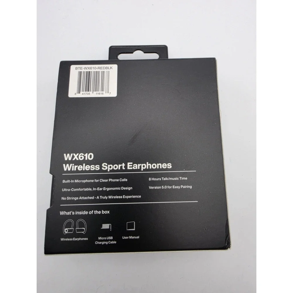 Ondigo WX610 Wireless Bluetooth Sport Earbuds W/Microphone Waterproof Black-Blue